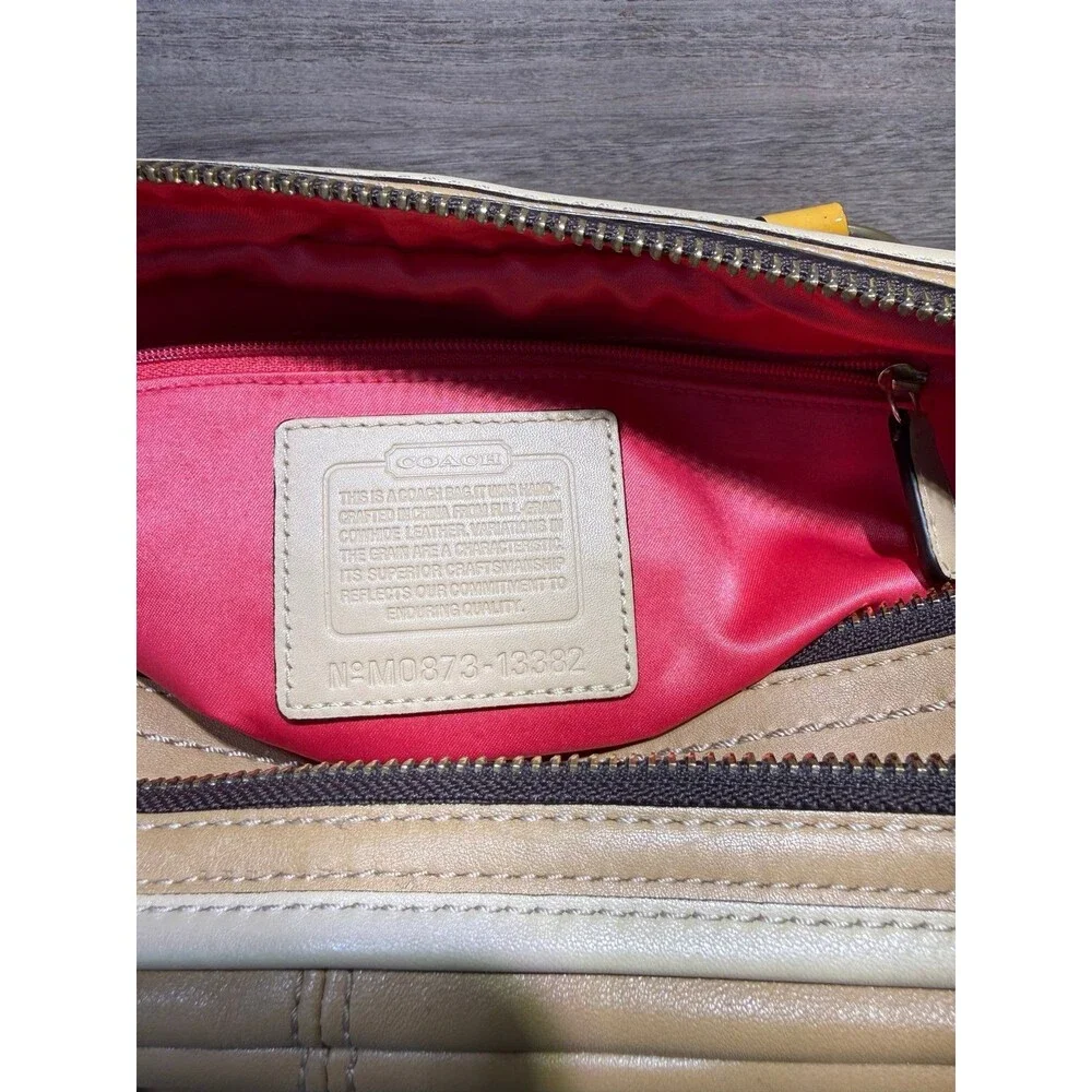 Coach Bonnie Leather Satchel in Brass/Camel/Sand